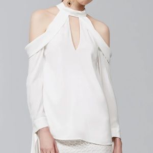 Ivory off shoulder long sleeve top